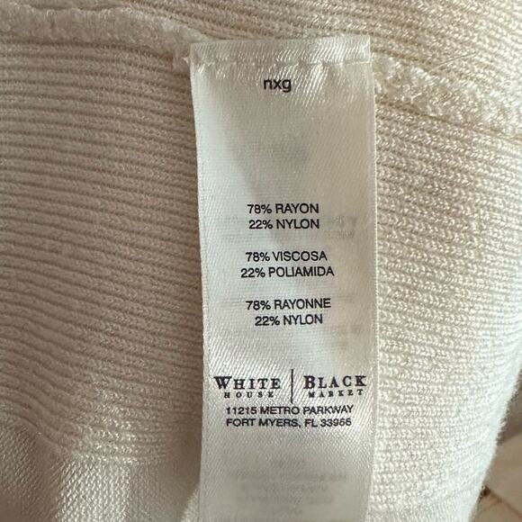 White House Black Market  long cream colored sweater, with front pockets - Picture 6 of 6